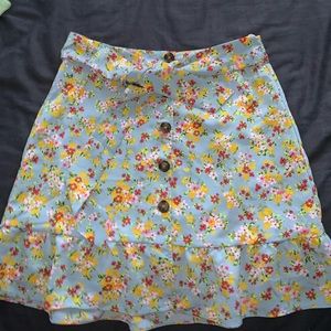 Ruffle Tie Across Skirt